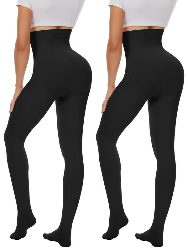 Women's Solid High Waist Tights, Casual Comfy Warm Pantyhose for Daily Wear, Women's Stockings for Fall & Winter